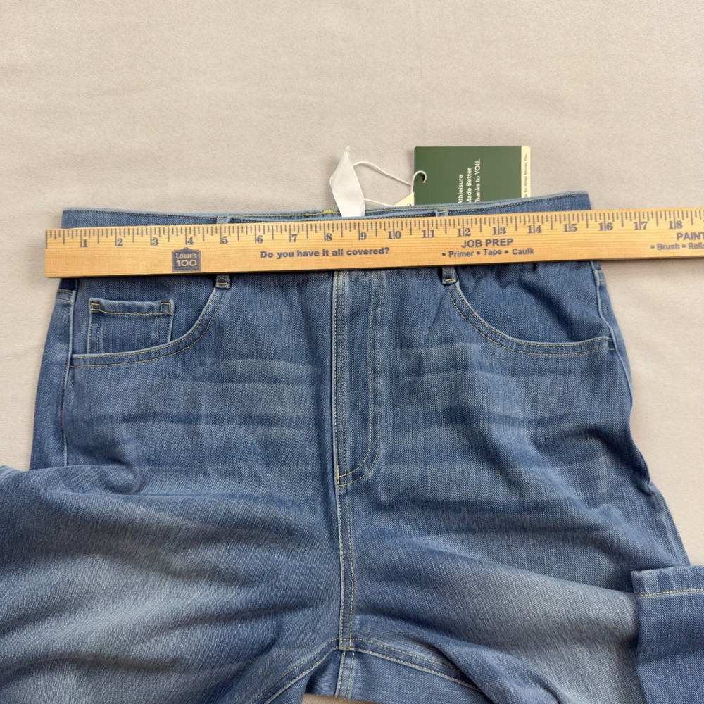 HALARA Women's Straight Leg Jeans in Medium Blue - Picture 4 of 10